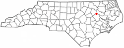 Location of Oakley, North Carolina