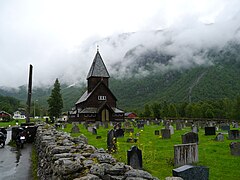 View of the church and graveyard