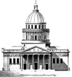 Soufflot's final plan: the principal façade (1777)