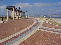 The promenade near the beach at Kiryat Yam