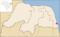 Location of Tibau do Sul in the State of Rio Grande do Norte