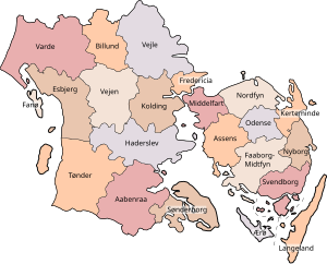 Kommunen in der Region Syddanmark