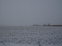 Snowy countryside in Warren Township