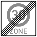 Zeichen 274.2 Ende einer Tempo 30-Zone