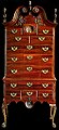 Chippendale high chest (ca. 1760), unknown maker, Philadelphia.
