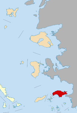 Location of the Principality of Samos