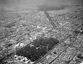 1944 aerial photo of the Alameda Central[13]