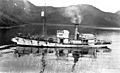 Whaler Unimak in Akutan Harbor, 1914. An American Pacific Sea Products Co. vessel