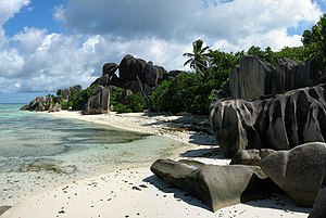 the spectacular beach of Anse Source d'Argent