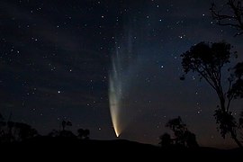 Comet McNaught as seen from Swift's Creek, Victoria on 23 January 2007