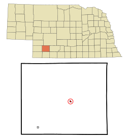 Location of Hayes Center, Nebraska