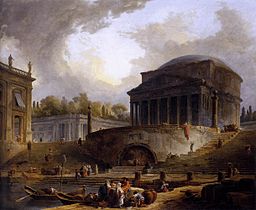 The Pantheon with the Port of Ripetta (1766), 119 x 145 cm., Beaux-Arts de Paris