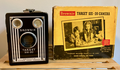 A Kodak Brownie Target Six-20 camera with its original box
