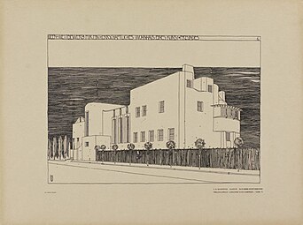 Entry for the House for an art lover competition, by Charles Rennie Mackintosh (1900)[229]