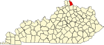 State map highlighting Campbell County