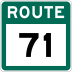 Route 71 marker