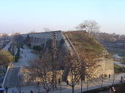 Eroded section of Nanjing city wall
