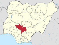 Location of Kogi State in Nigeria