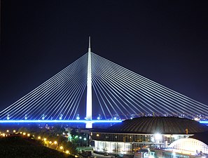 Ada Bridge by Viktor Markelj and Peter Gabrijelčić in Belgrade, 2011