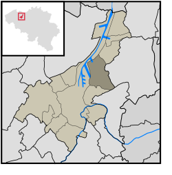 Location of Oostakker in Ghent