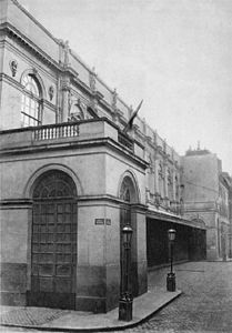Perspective view of the façade on the Rue Le Peletier (c. 1870)