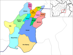 Urgun district within the province of Paktika.