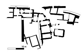 Plan of the palace remains. Period IV.1