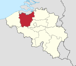 Location of East Flanders