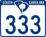 South Carolina Highway 333 marker