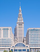 View of the Terminal Tower from the Cuyahoga River