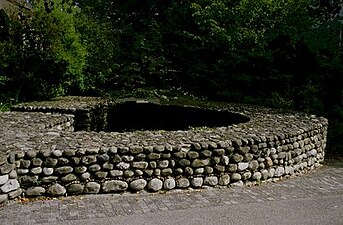 Preserved foundations of a late Roman horseshow tower in Arbon (CH)