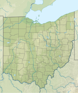 Location of Senecaville Lake in Ohio, USA.