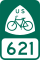 U.S. Bicycle Route 621 marker