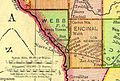 Map of Webb and Encinal Counties in 1895