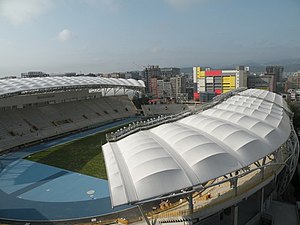 Das Taipei Municipal Stadium in Taipeh