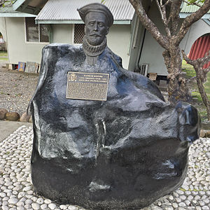 Bust of Spanish explorer Álvaro de Mendaña de Neira