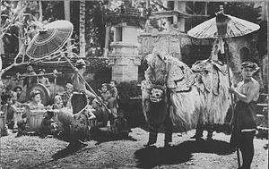 Barong dance performance accompanied by a gamelan ensemble, Bali, Indonesia, before 1959