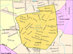Census Bureau map of Freehold Borough, New Jersey Interactive map of Freehold Borough, New Jersey