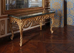 Marble-top console table, cabinet of the Council, Palace of Versailles