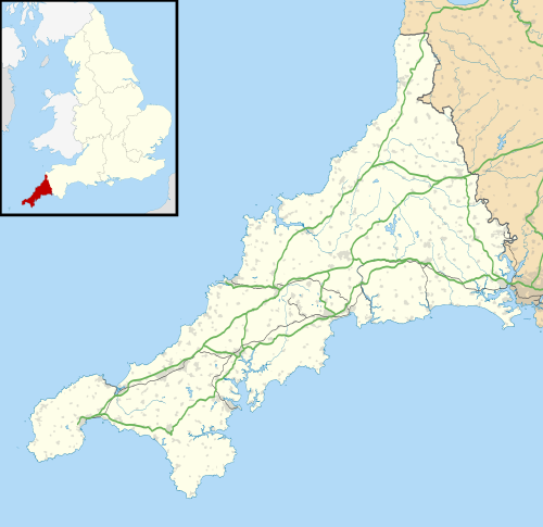 Skinsmoke/Sandbox/Civil parishes/Kernow is located in Cornwall