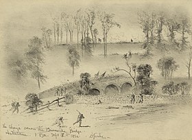 drawing of small bridge