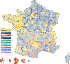 Results of the first round by municipality