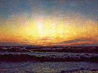Die Nordsee im Sturm. Nach Sonnenuntergang. (1909)