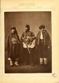Bulgarian men of Koyuntepe and Ahı Çelebi and Muslim man of Filibe, from Les costumes populaires de la Turquie en 1873, published under the patronage of the Ottoman Imperial Commission for the 1873 Vienna World's Fair