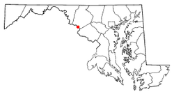 Location of Point of Rocks in Maryland