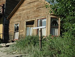 A historic building in Silver City, a ghost town located in Southwestern Idaho.