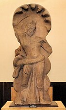 140-180 CE Huvishka: Nāga statue with inscription from the reign of Huvishka (140–180 CE)
