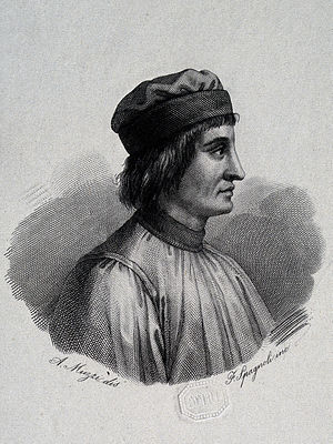 Nineteenth-century engraved portrait of de' Crescenzi after Antonio Muzzi