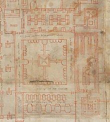 Monk's cloister. Plan of Saint Gall.