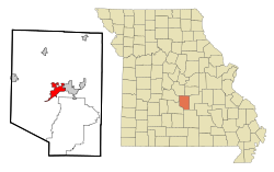 Location of Waynesville, Missouri